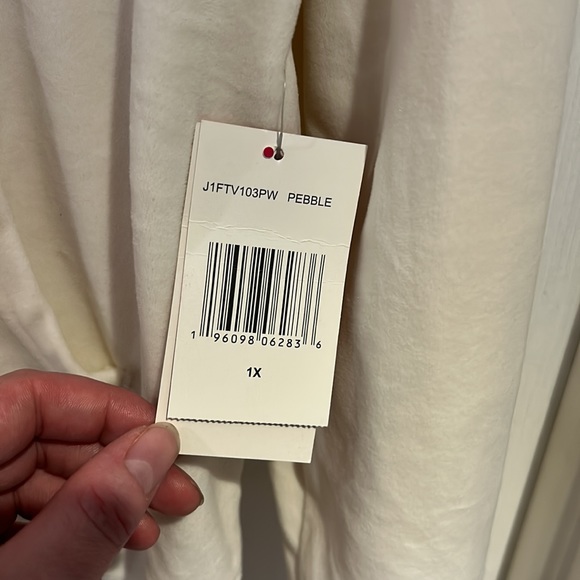 New Juicy by Juicy Couture Hooded Long Sleeve Velour Pebble Hoodie Women's 1X - Picture 4 of 7